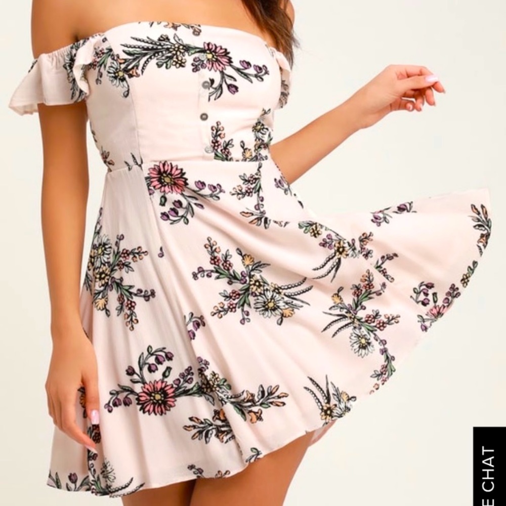 Lulus pink floral dress